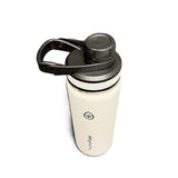 ThermoFlask 18 oz Insulated Stainless Steel Bottle with Chug and Straw Lids, White