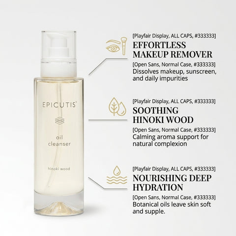 Epicutis Oil Cleanser 4oz 120ml – Botanical Fatty Acid Face Cleanser