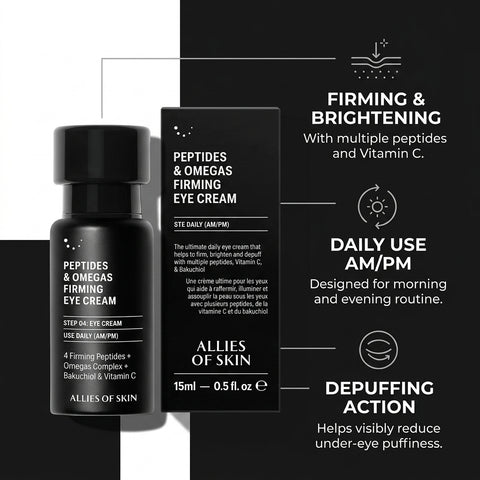 Allies of Skin Peptides & Omegas Firming Eye Cream 0.5 fl oz – Lipid-Rich Eye Treatment
