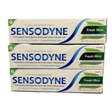 3 Pack - Sensodyne Fluoride Toothpaste, Maximum Strength, Fresh Mint 4 oz