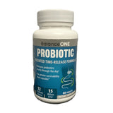 Balance ONE Time-Release Probiotic, 15 Billion CFUs, 12 Strains, 60 Tablets
