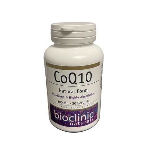 Bioclinic Naturals CoQ10 200mg 30 softgels natural stabilized ubiquinone mitochondrial energy | Beauty Riche
