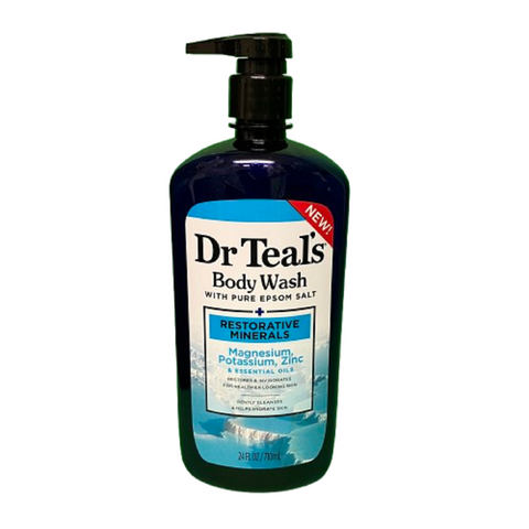 Dr Teal's Restorative Minerals Body Wash, Magnesium, Potassium & Zinc, 24 fl oz(3 Pack)