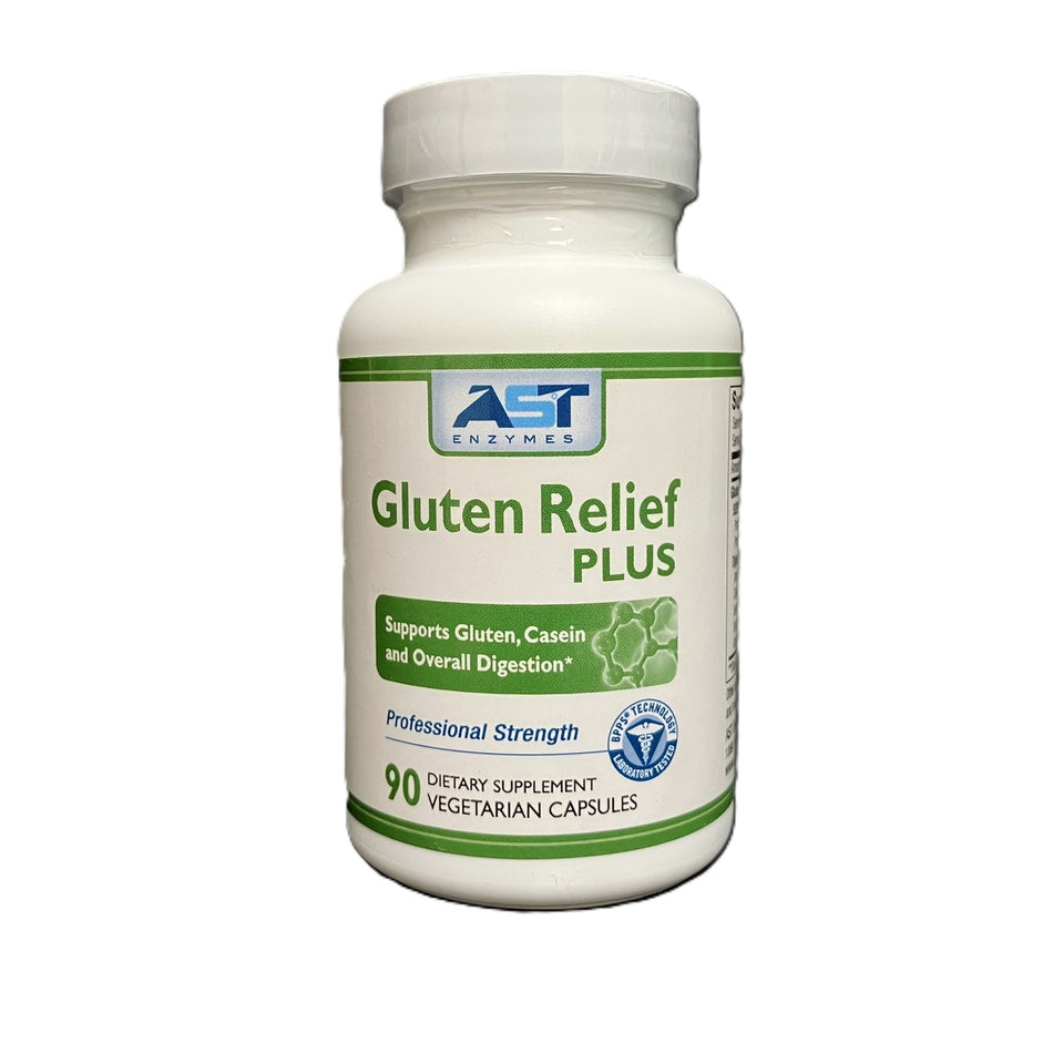 AST Enzymes Gluten Relief Plus  90 Vegetarian Capsules Gluten Digestion Support  Premium Natural Digestive Enzyme Formula