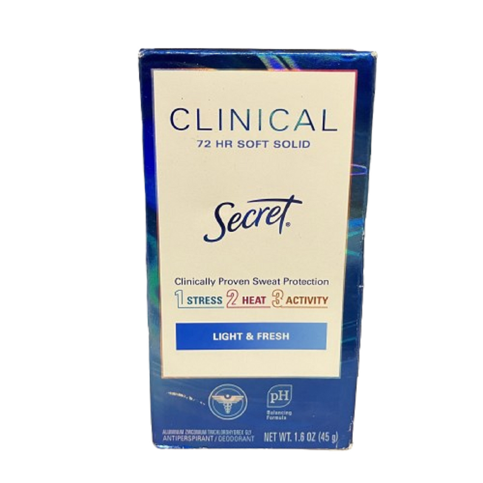 Secret Clinical Strength Antiperspirant Deodorant, Soft Solid Free Sensitive, 1.6 oz