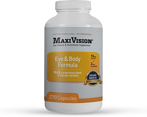 MaxiVision Eye And Body Formula 270 Capsules 1 Bottle