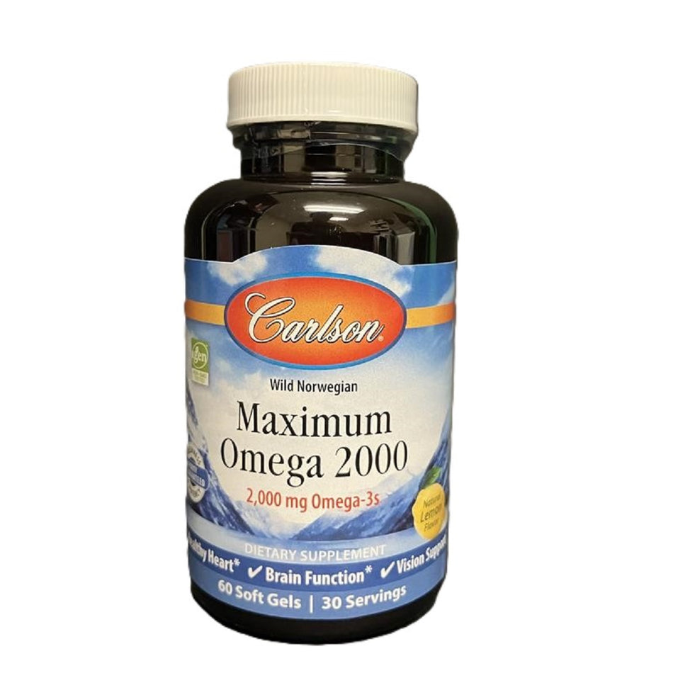 Carlson Maximum Omega 2000 mg - Lemon - 60 Softgels