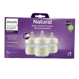 Philips Avent Natural Baby Bottle with Natural Response Nipple Blue  4oz 3pk   SCY900/23