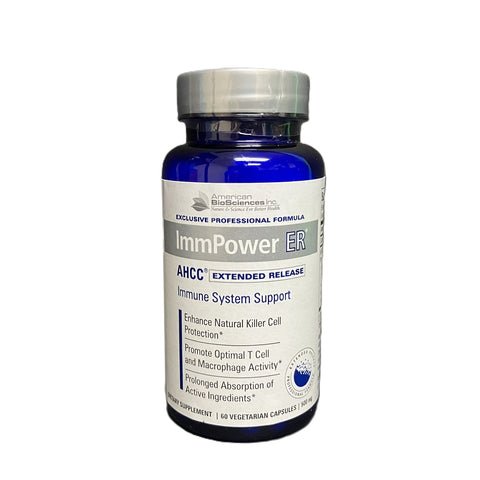 American BioSciences ImmPower ER AHCC Immune Support Mushroom Supplement 60 Capsules 500 milligrams per Caps