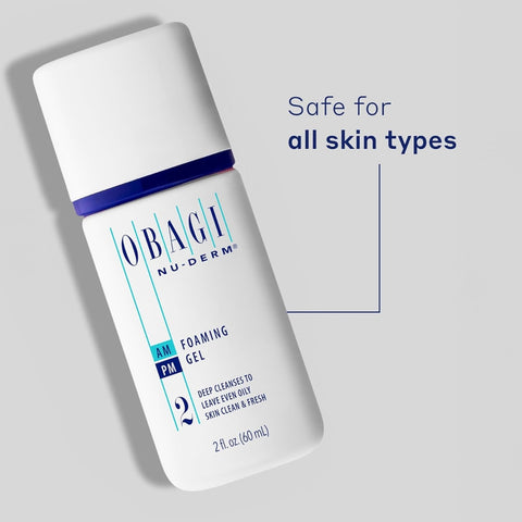 Obagi Nu-Derm Foaming Gel – 2 oz, Deep-Cleansing Facial Gel for Normal-Oily Skin