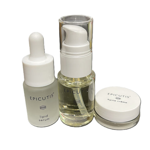 Epicutis Sample Sachet Pack Oil Cleanser Lipid Serum Hyvia Crème trial set | Beauty Riche