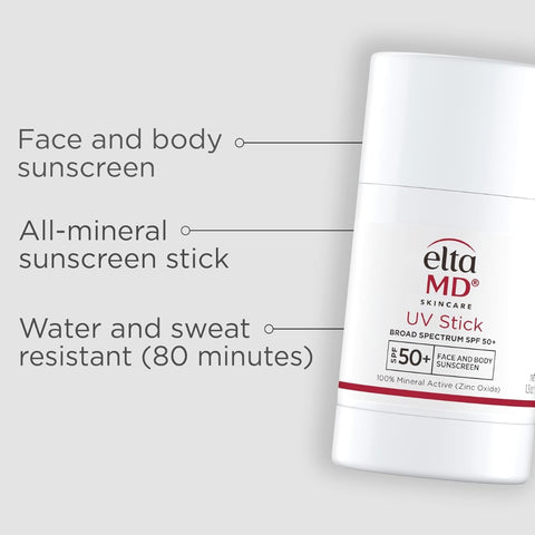 EltaMD UV Stick SPF 50 Sunscreen 1.3 oz | Mineral Broad-Spectrum Sun Protection in Convenient Stick Format