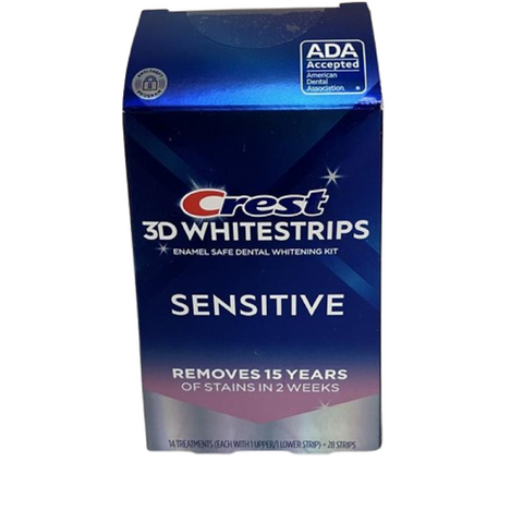 3d Whitestrips Sensitive White Teeth At Home Whitening Kit