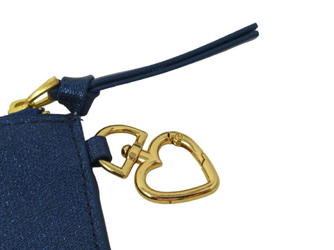 Mary Kay Blue Gold Coin Pouch Purse Wallet with Golden Heart – NEW
