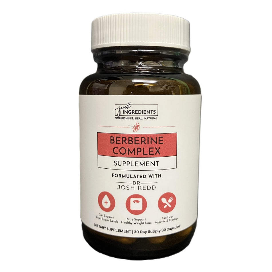 Just Ingredients Berberine Supplement 30 Caps  Herbal Support Formula with Organic Berberis Aristata Traditionally Used for Metabolic Health Cellular Function