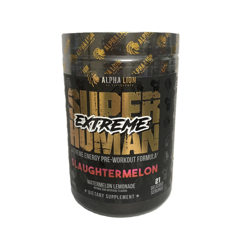 Alpha Lion Superhuman Extreme High Stim Pre Workout Powder Slaughtermelon