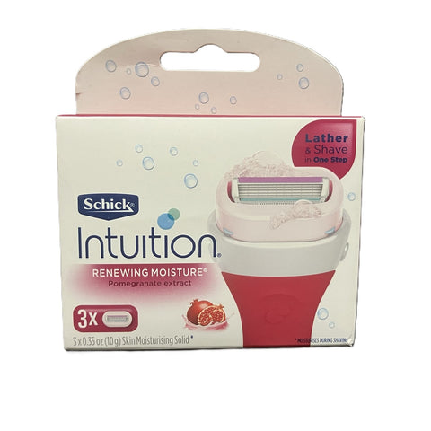 Schick Intuition Revitalizing Moisture Women's Razor Refills, 3 Ct