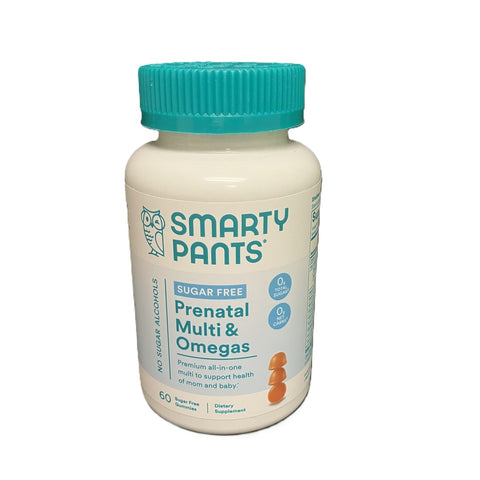 Smarty Pants Prenatal Multi & Omegas Gummies - Sugar Free - Lemon (60 Gummies)