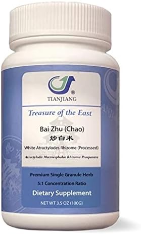 Treasure of The East, White Atractylodes Rhizome - Bai Zhu (Chao) (5:1 Concentrated Herbal Extract Granules, 100g)