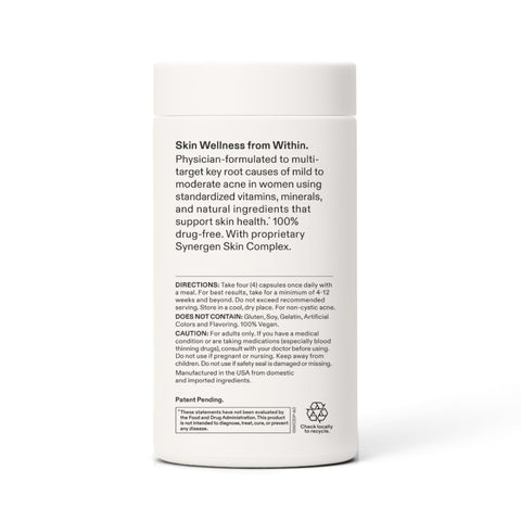 Nutrafol Clear Skin Supplement for Women – 1 Month Supply | Supports Skin Clarity & Wellness