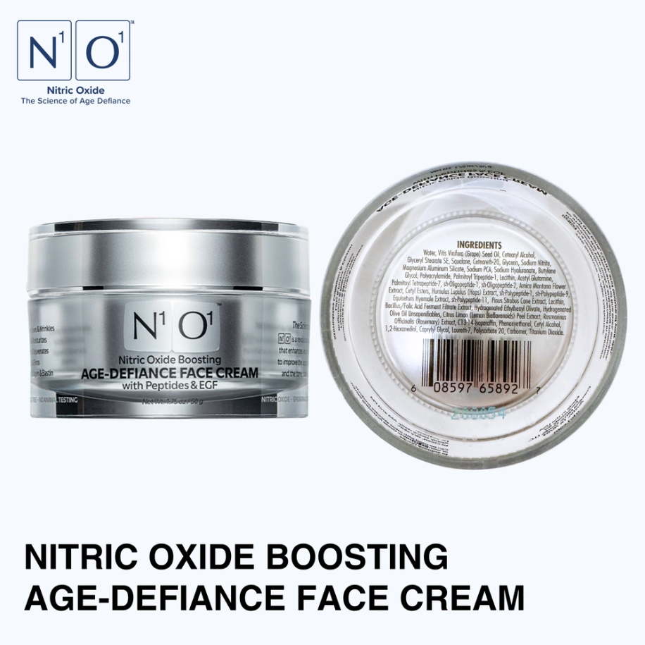 N1O1 Age-Defiance Moisturizer Face Cream with Nitric Oxide 1.75 oz Revolutionary Collagen Elastin Booster