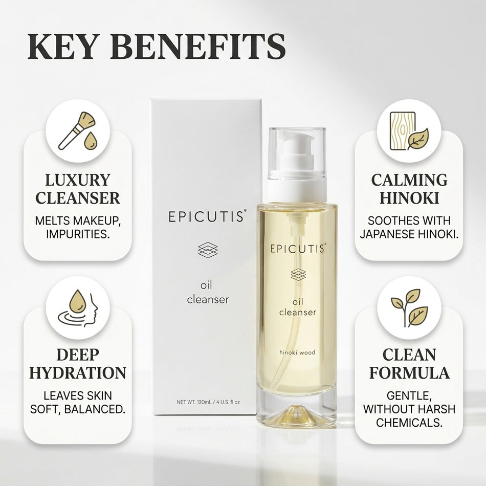 Epicutis Oil Cleanser 4oz 120ml – Botanical Fatty Acid Face Cleanser