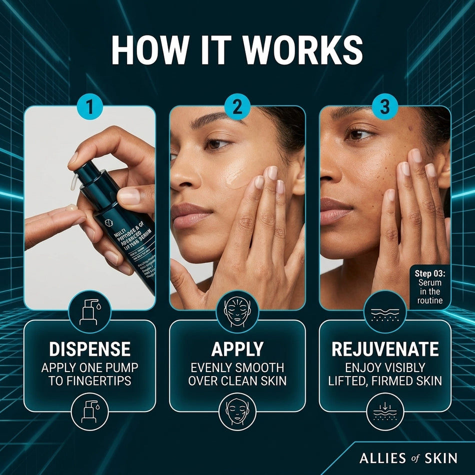 Allies of Skin Multi Peptides and GF Advanced Lifting Serum 1oz