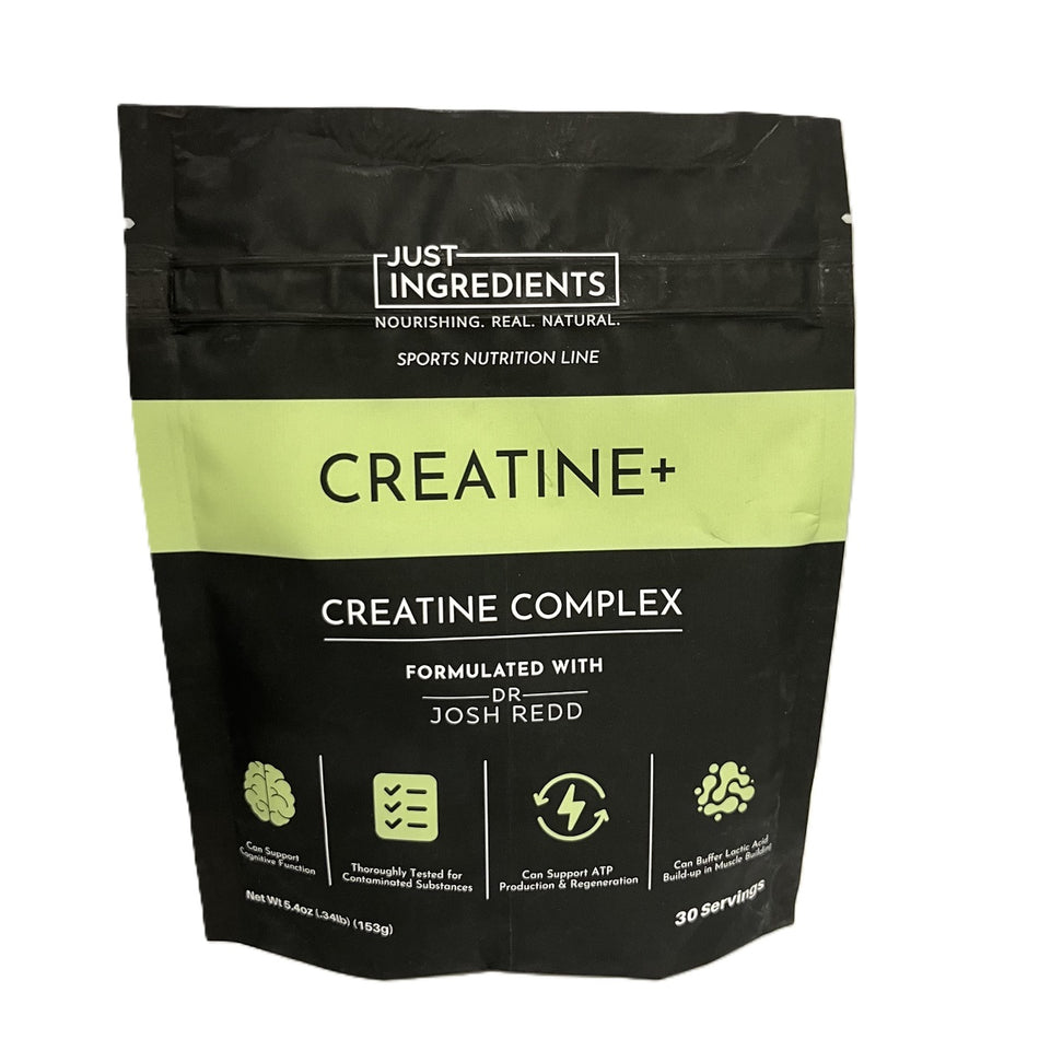 Just Ingredients Creatine  30 Servings Monohydrate Powder with Rejen Fulvic Mineral Complex Supports Muscle Recovery Energy Strength Cognitive Function