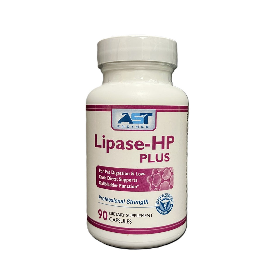 AST Enzymes Lipase HP Plus 90 Vegetarian Caps Digestive Enzymes for Fatty Foods Keto Diet Digestive Enzyme