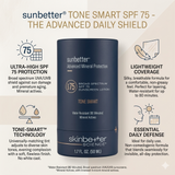 skinbetter sunbetter TONE SMART SPF 75 Sunscreen Lotion 50ml – Tone-Adapting Mineral SPF