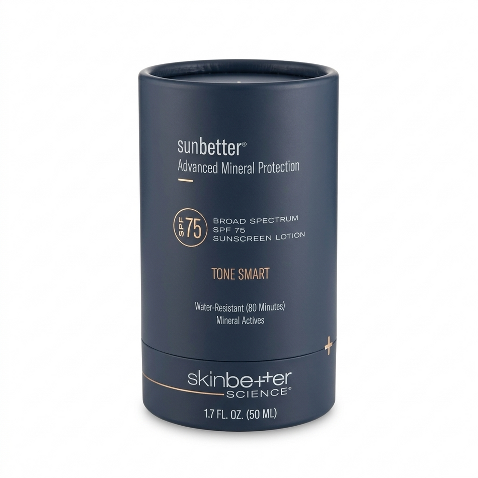 skinbetter sunbetter TONE SMART SPF 75 sunscreen lotion 50ml tone-adapting 100% mineral broad spectrum | Beauty Riche