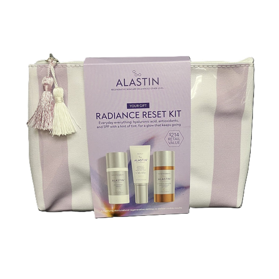 Alastin Radiance Reset KIT $214 Value (HA Immerse Serum, Hydratint Pro Mineral SPF 36, C Radical Defense Serum)