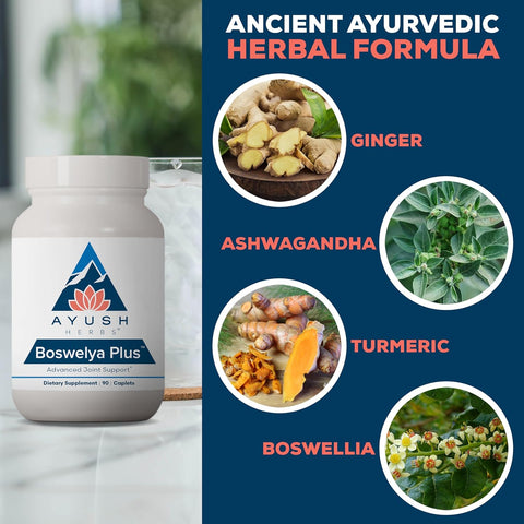 Ayush Herbs Boswelya Plus – 90 Veg Capsules | Supports Joint & Inflammatory Health