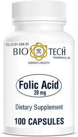 Bio-Tech Pharmacal Folic Acid (20mg, 100 Count)