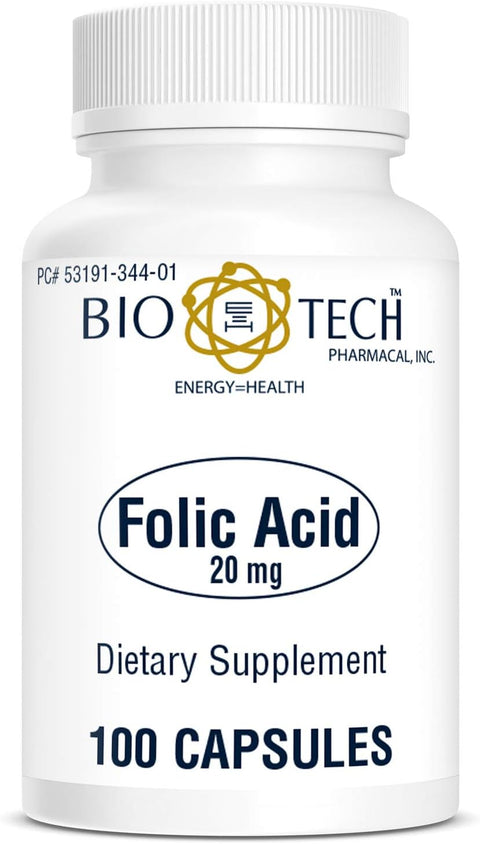 Bio-Tech Pharmacal Folic Acid (20mg, 100 Count)