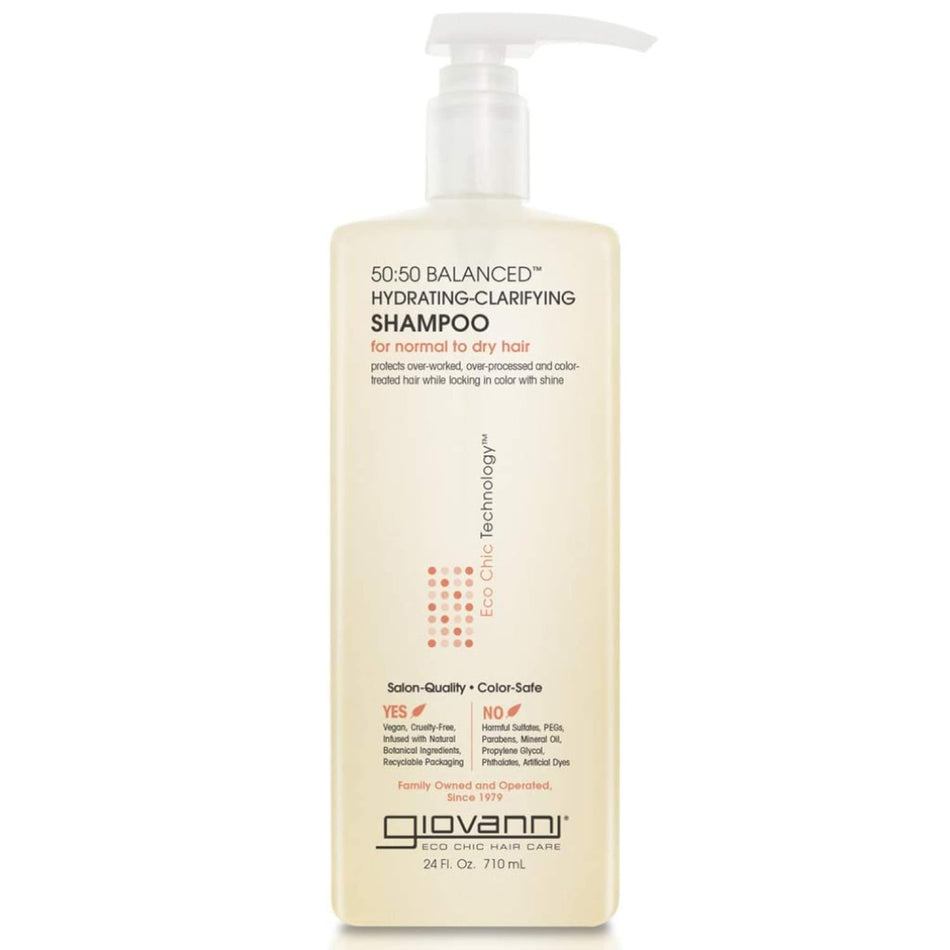 GIOVANNI 50:50 Balanced Hydrating Clarifying Shampoo, 24 fl oz (Pack of 1)