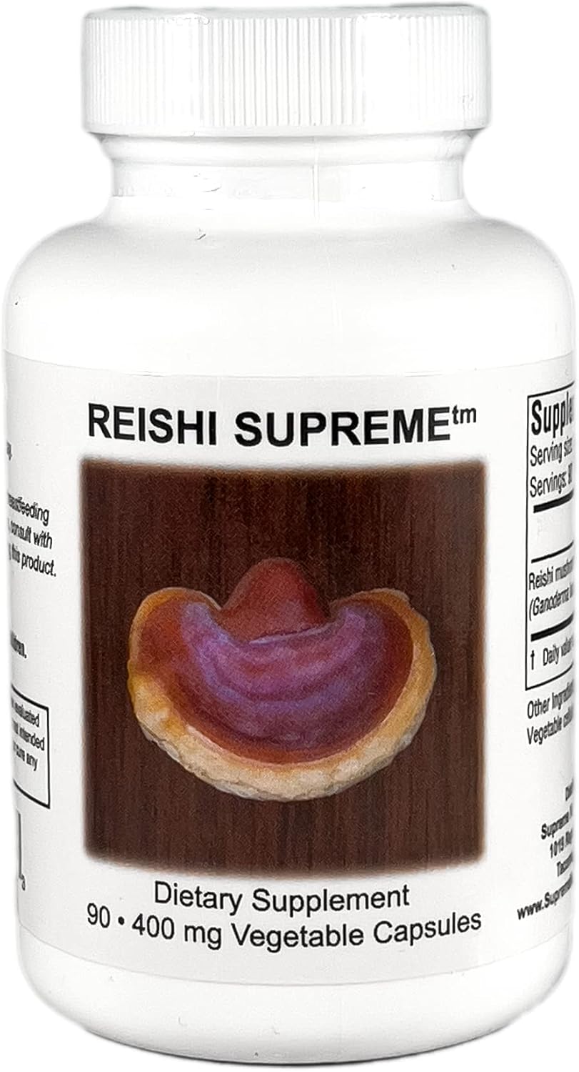Supreme Nutrition Reishi Supreme, 90 Pure Reishi Mushroom Vegetarian Capsules