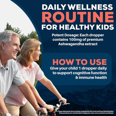 Ayush Herbs Ashwagandha Kids Drops – 2 Fl Oz | Natural Stress Relief & Immune Support for Children