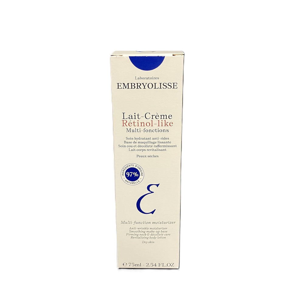 Embryolisse Lait Creme Retinol Like Moisturizer, 2.54 fl oz, Lightweight Face Cream, Smooth Appearance Support, Daily Hydration Skincare