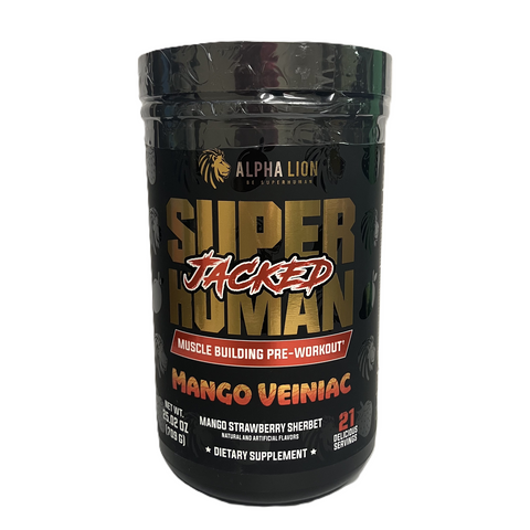 Alpha Lion Superhuman Jacked Premium Muscle-building Pre-Workout Mango Veiniac 25.02 oz