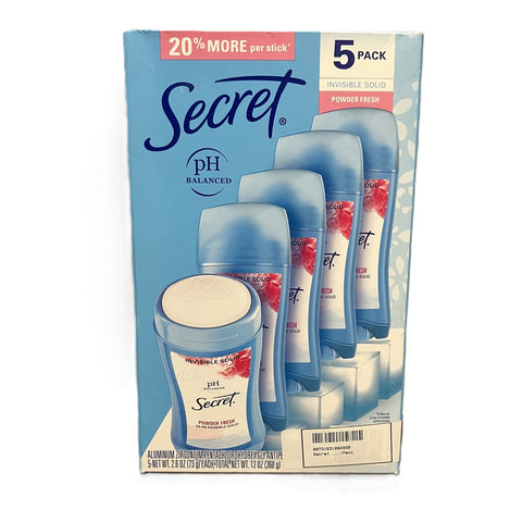 Secret Invisible Solid Antiperspirant Deodorant Powder Fresh, 2.6oz