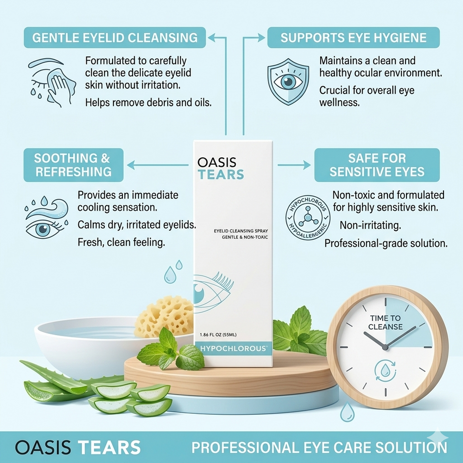 Oasis TEARS HYPOCHLOROUS Eyelid Cleansing Spray 1.86 oz