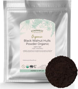 Starwest Botanicals Organic Black Walnut Hull Powder - Finely Ground, Use for Tea, Baking, & Capsules, Natural Digestion Support, Certified Kosher, Non-GMO - Bulk 1 lb Bag
