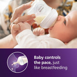Avent - 3Pk Natural Baby Bottle With Natural Response Nipple, Clear, 4Oz