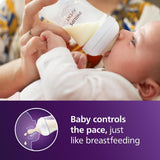 Avent - 3Pk Natural Baby Bottle With Natural Response Nipple, Clear, 9Oz