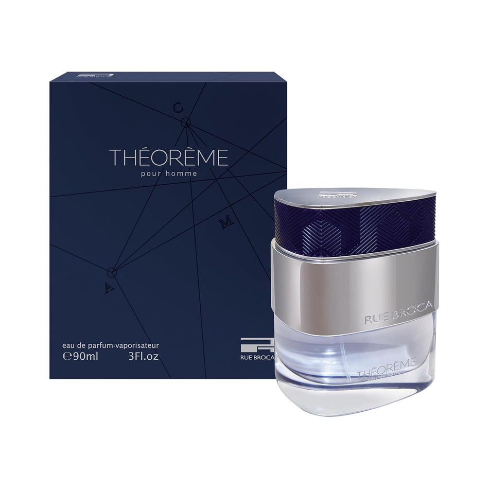 Rue Broca Theoreme Eau de Parfum Spray For Men, 3.0 Fl. Oz Bold and Masculine Fragrance with Citrus, Amber, and Patchouli