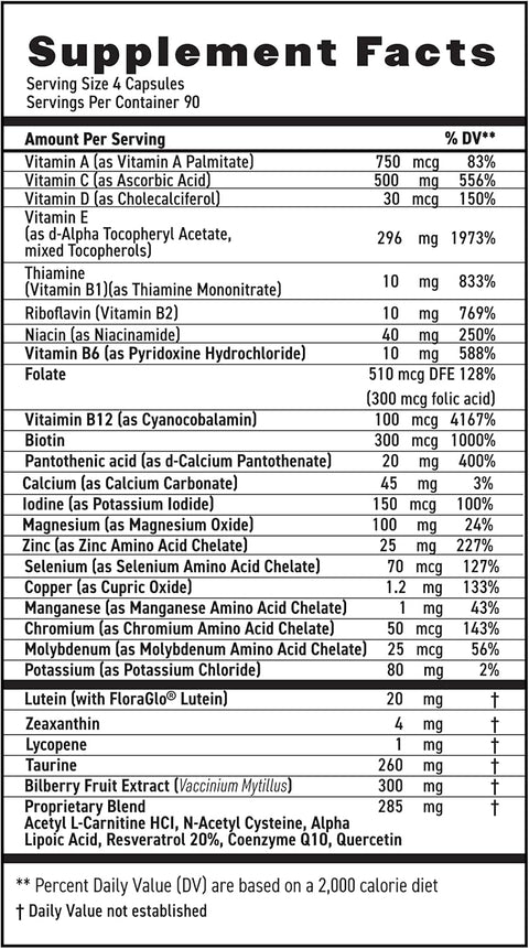 MaxiVision Whole Body Formula 360 Capsules - 3 Month
