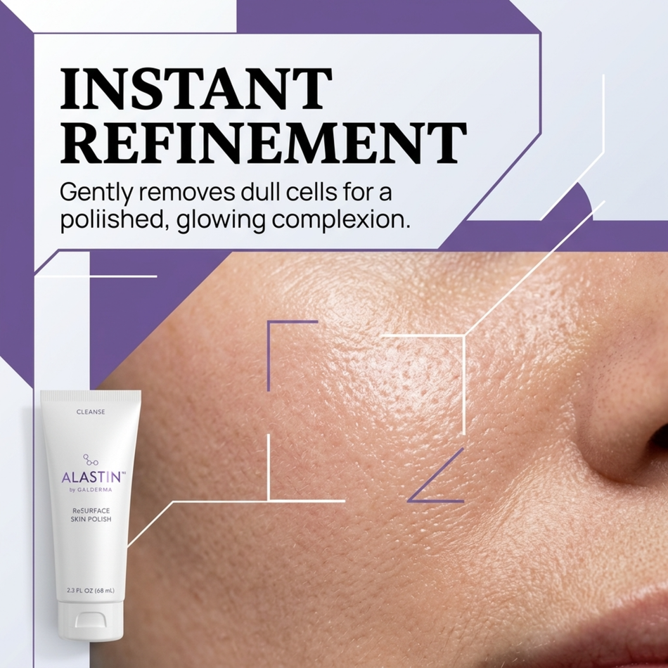 Alastin ReSURFACE Skin Polish 2.3oz – Volcanic Mineral & Glycolic Acid Dual Exfoliant