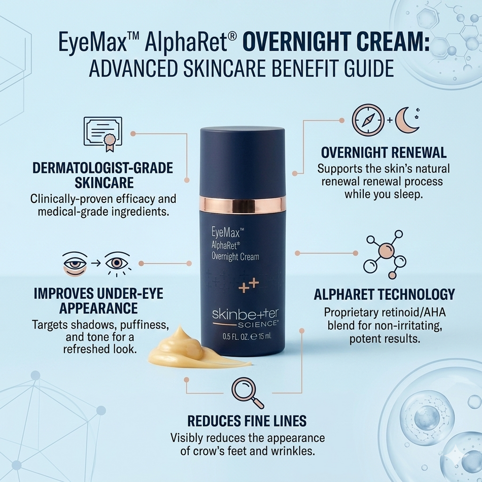 skinbetter science EyeMax AlphaRet Overnight Cream 15ml – Retinoid Eye Treatment