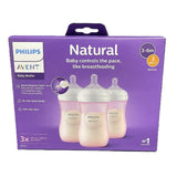 Philips Avent Natural Baby Bottle With Natural Response Nipple Pink 9oz 3pk